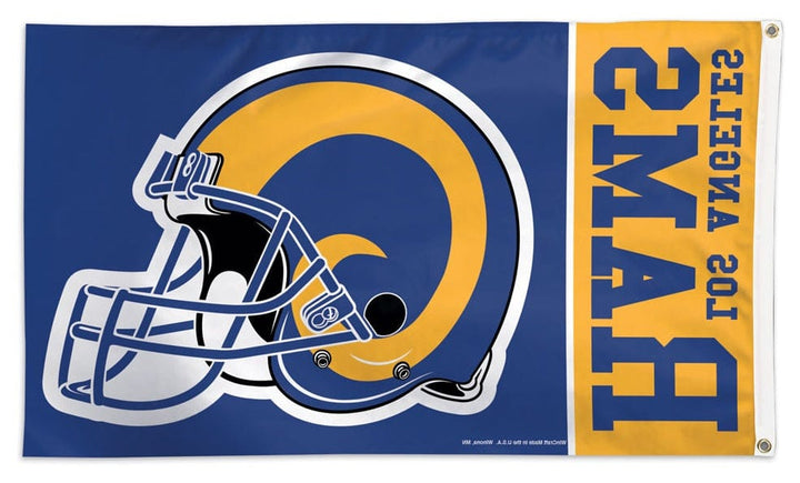 Los Angeles Rams Flag 3x5 Retro Helmet heartlandflags