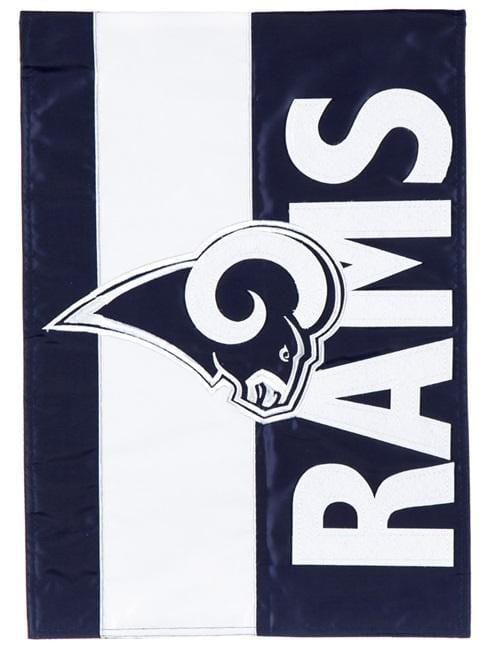 Los Angeles Rams Garden Flag 2 Sided Applique Logo heartlandflags