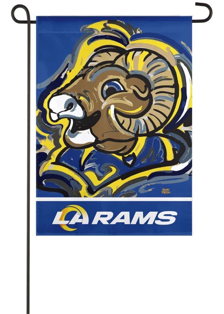 Los Angeles Rams Garden Flag 2 Sided Justin Patten heartlandflags