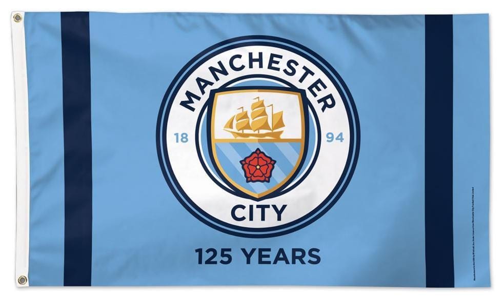 Manchester City Flag 3x5 International Soccer 125 Years heartlandflags