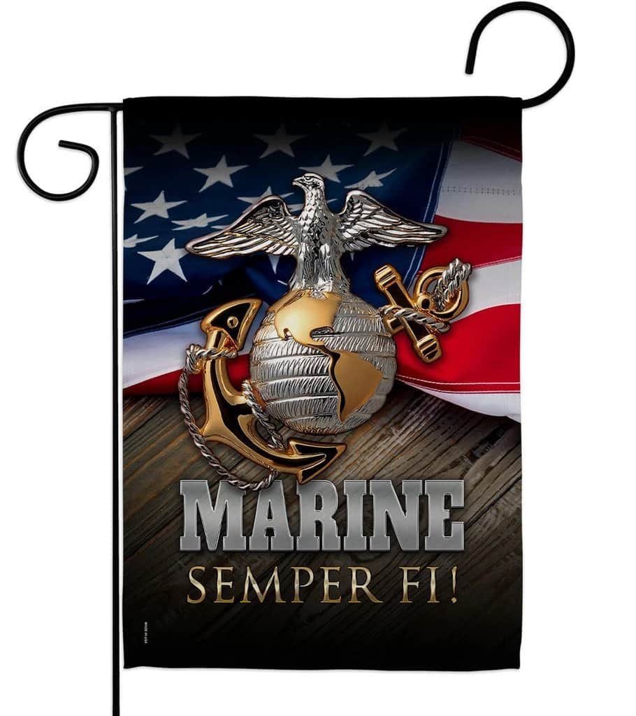 Marine Semper FI Garden Flag 2 Sided Emblem heartlandflags