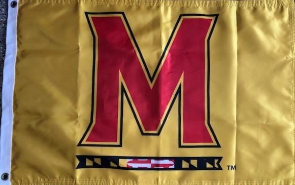 Maryland Terrapins Flag 2x3 Yellow 2 Sided heartlandflags