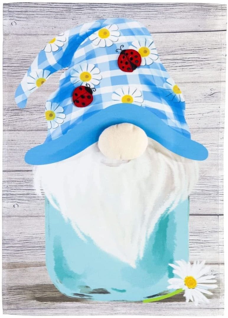 Mason Jar Gnome Garden Flag 2 Sided heartlandflags