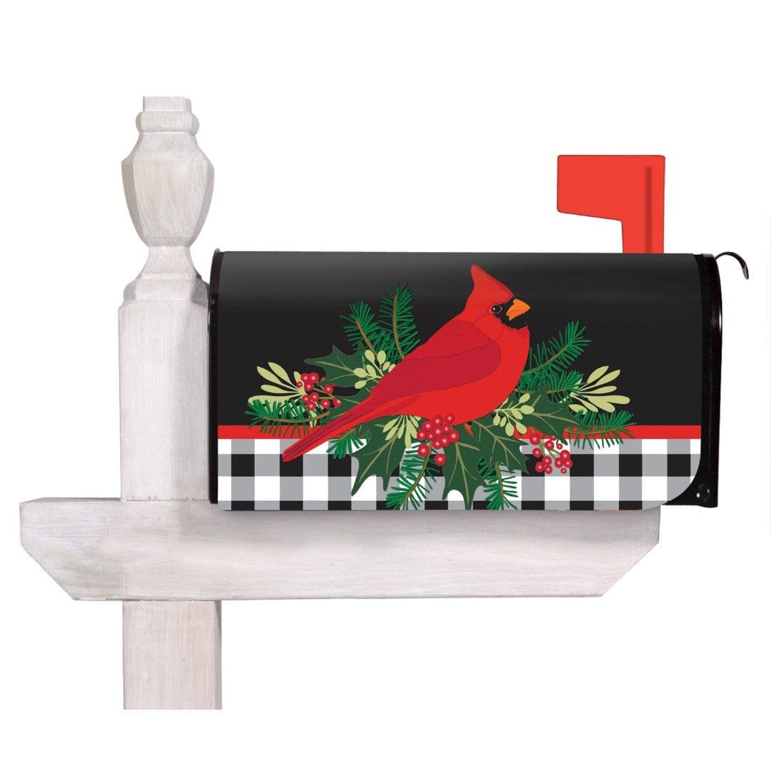 Merry Christmas Cardinal Mailbox Cover Magnetic heartlandflags