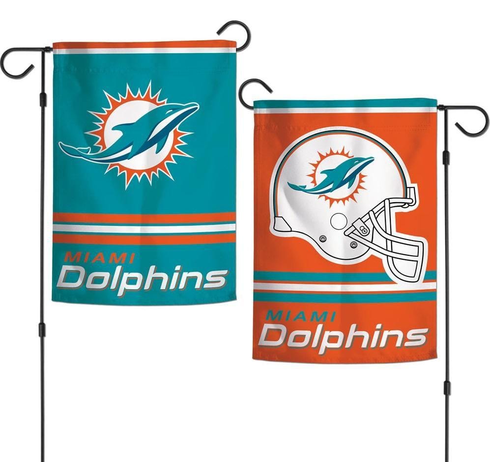 Miami Dolphins Garden Flag 2 Sided Helmet Logo heartlandflags