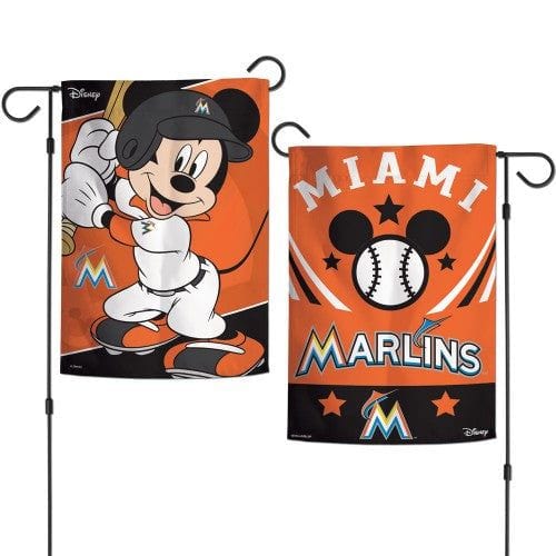 Miami Marlins Garden Flag 2 Sided Mickey Mouse Baseball heartlandflags