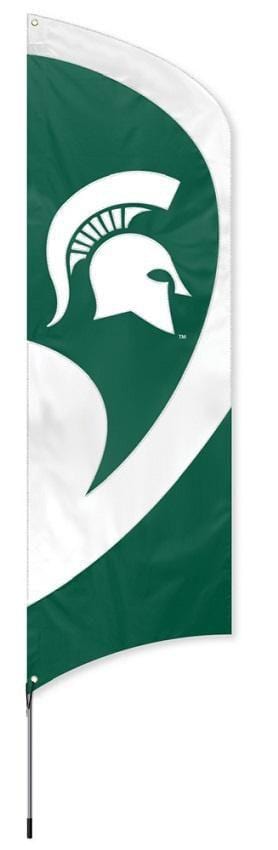 Michigan State Spartans Tall Team Feather Flag With Flagpole heartlandflags