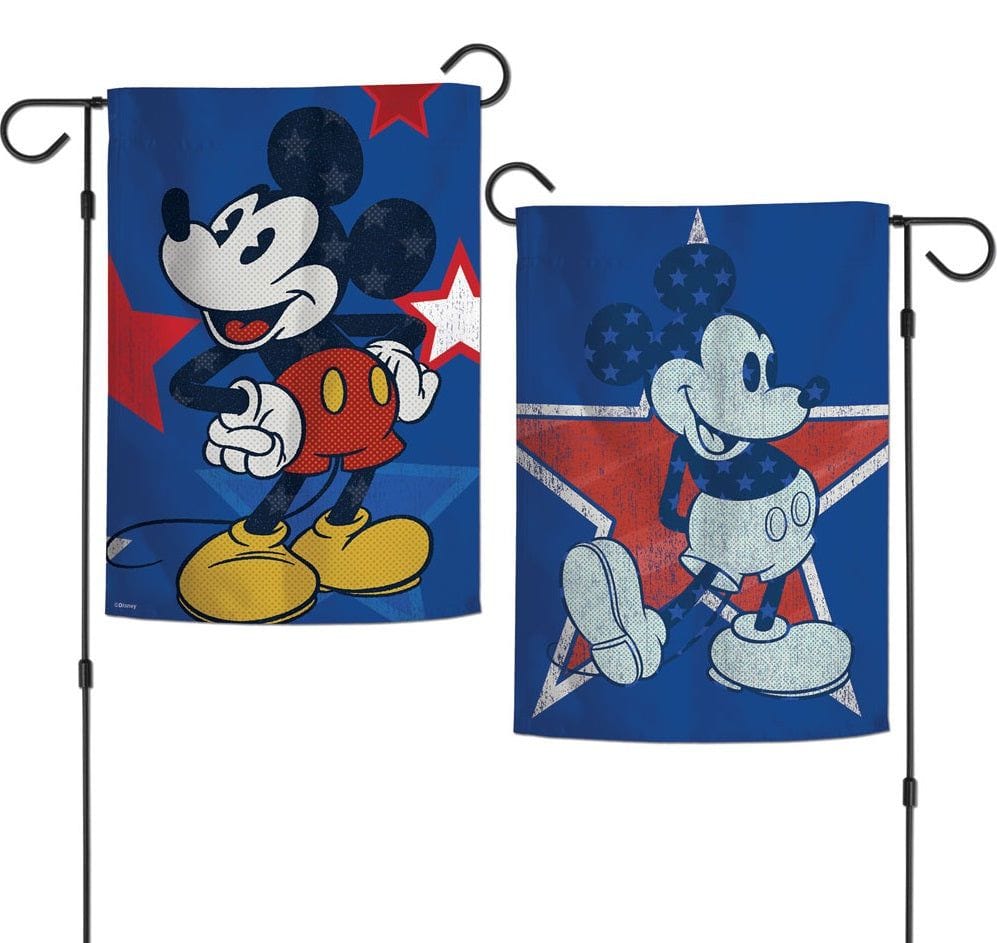 Mickey Mouse Americana Garden Flag 2 Sided Disney heartlandflags