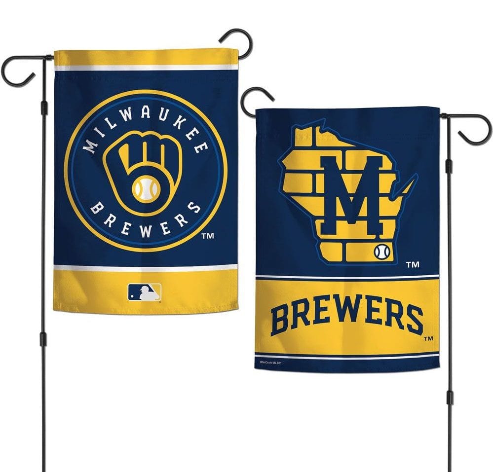 Milwaukee Brewers Garden Flag 2 Sided Current Logo heartlandflags