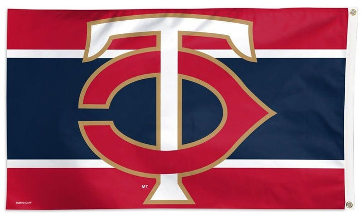 Minnesota Twins Flag 3x5 TC Logo Stripe Throwback heartlandflags