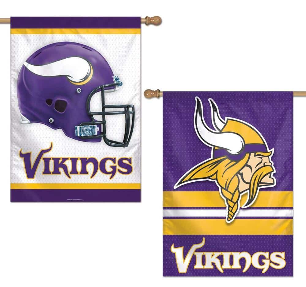 Minnesota Vikings Flag 2 Sided House Banner Helmet Logo heartlandflags