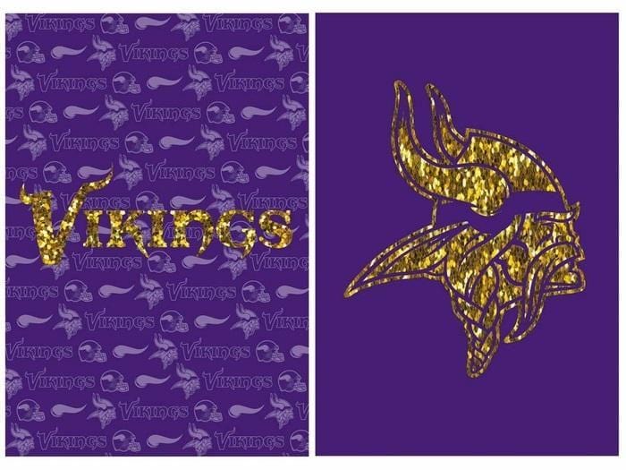 Minnesota Vikings Flag 2 sided Glitter Vertical House Banner heartlandflags