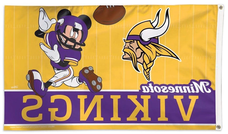 Minnesota Vikings Flag 3x5 Mickey Mouse Disney Football heartlandflags