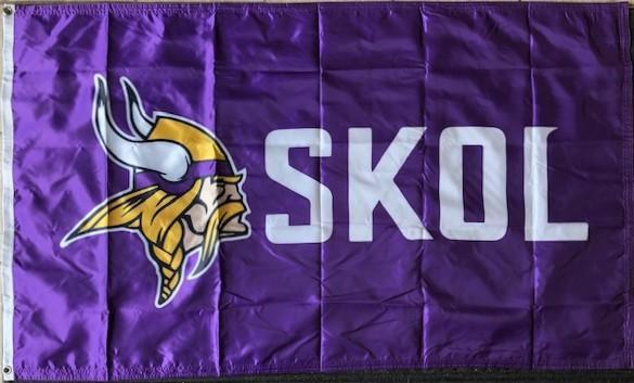 Minnesota Vikings Flag 3x5 SKOL 2 Sided heartlandflags