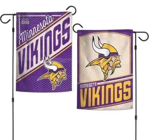 Minnesota Vikings Garden Flag 2 Sided Retro Classic Logo heartlandflags