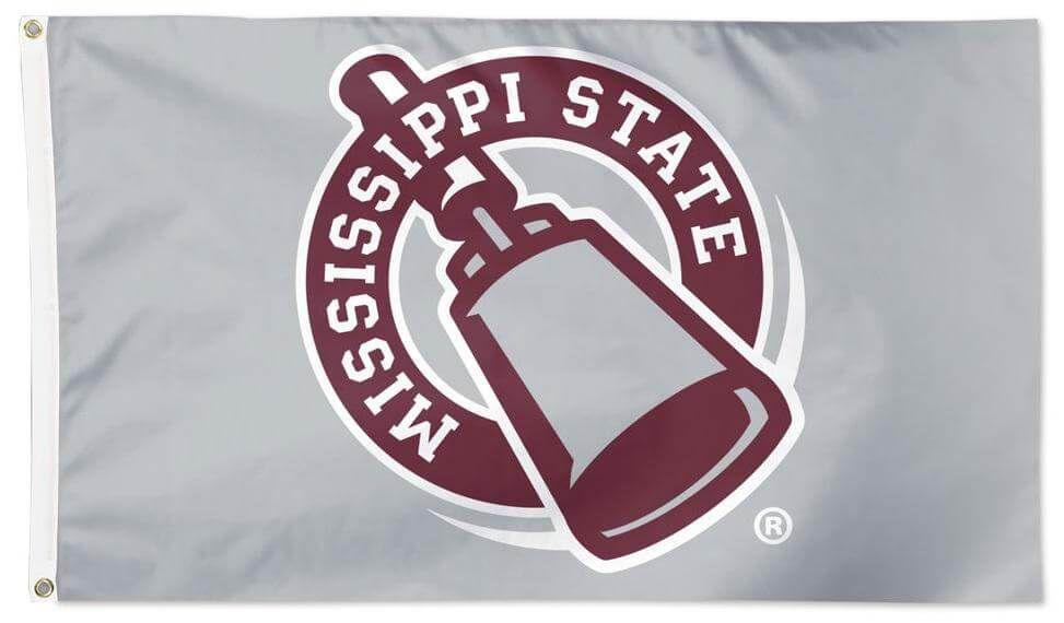 Mississippi State University Flag 3x5 Cowbell Logo heartlandflags