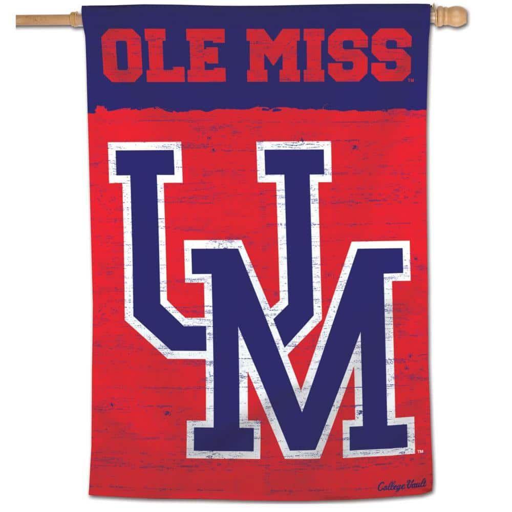 Mississippi University UM Throwback Logo Banner Flag Ole Miss heartlandflags