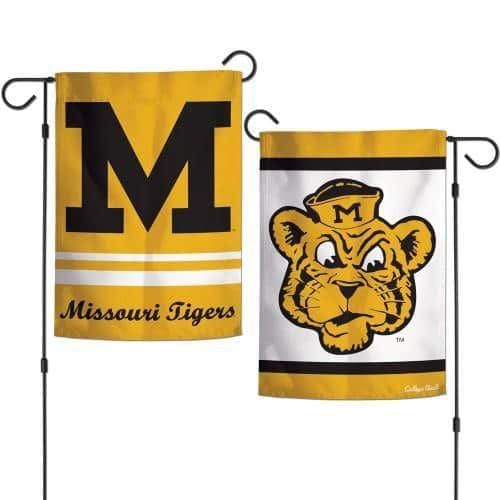 Missouri Garden Flag 2 Sided Tigers Vault Logo heartlandflags