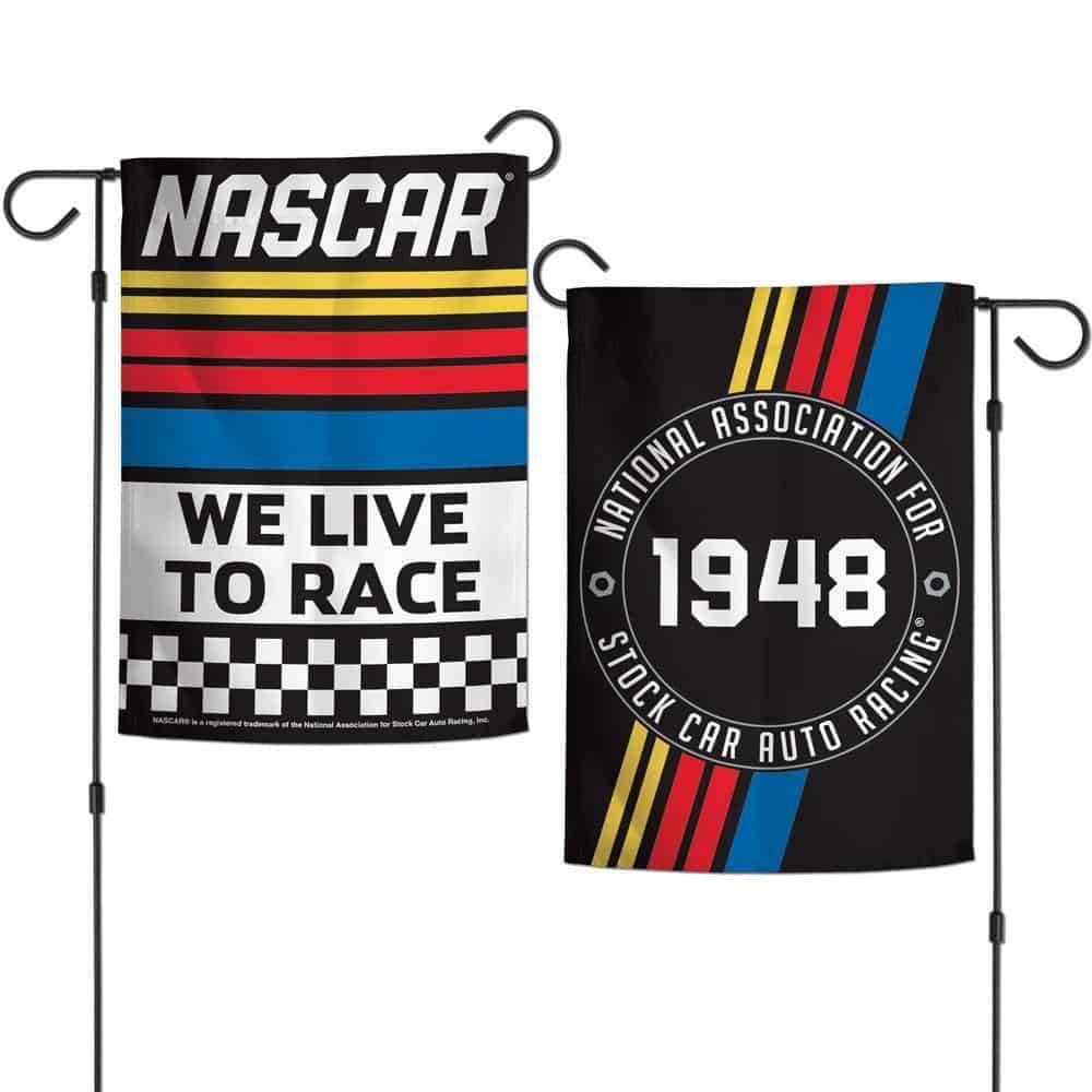 NASCAR Garden Flag 2 Sided We Live To Race Stock Car heartlandflags