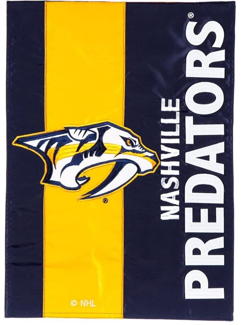 Nashville Predators Garden Flag 2 Sided Embellished Applique heartlandflags