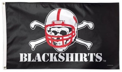 Nebraska Huskers Flag 3x5 Blackshirts heartlandflags