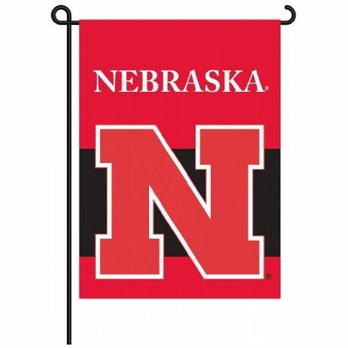 Nebraska Huskers Garden Flag 2 Sided N Logo heartlandflags