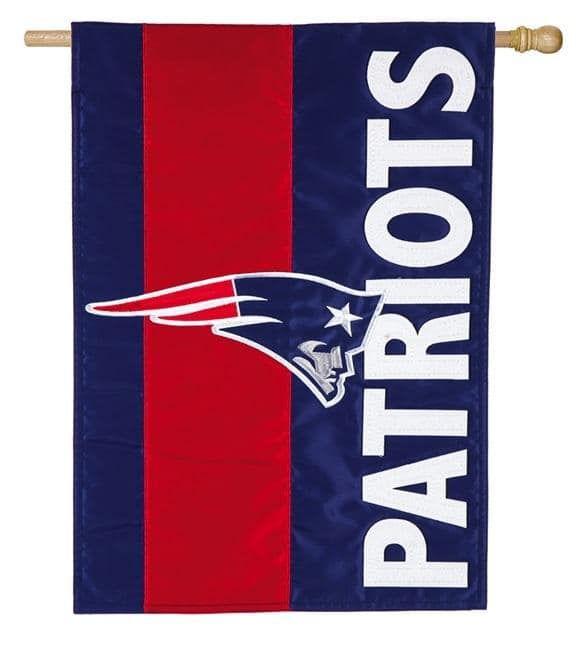 New England Patriots Banner 2 Sided Embellished heartlandflags