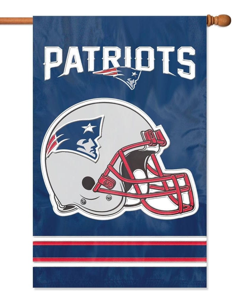 New England Patriots Flag 2 sided Applique House Banner Helmet heartlandflags