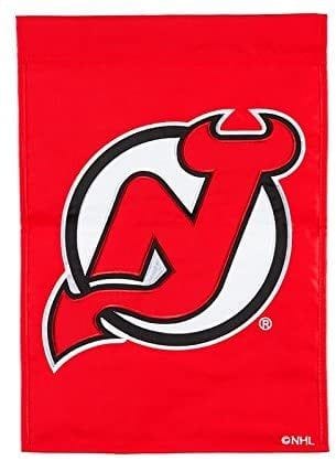 New Jersey Devils Garden Flag 2 Sided Applique heartlandflags