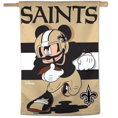 New Orleans Saints Banner Mickey Mouse Football House Flag heartlandflags