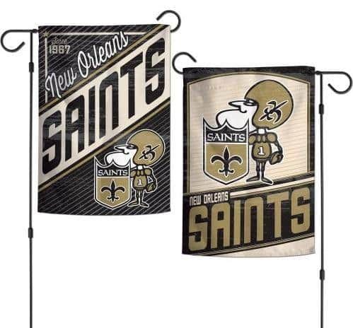 New Orleans Saints Garden Flag 2 Sided Retro Classic Logo heartlandflags