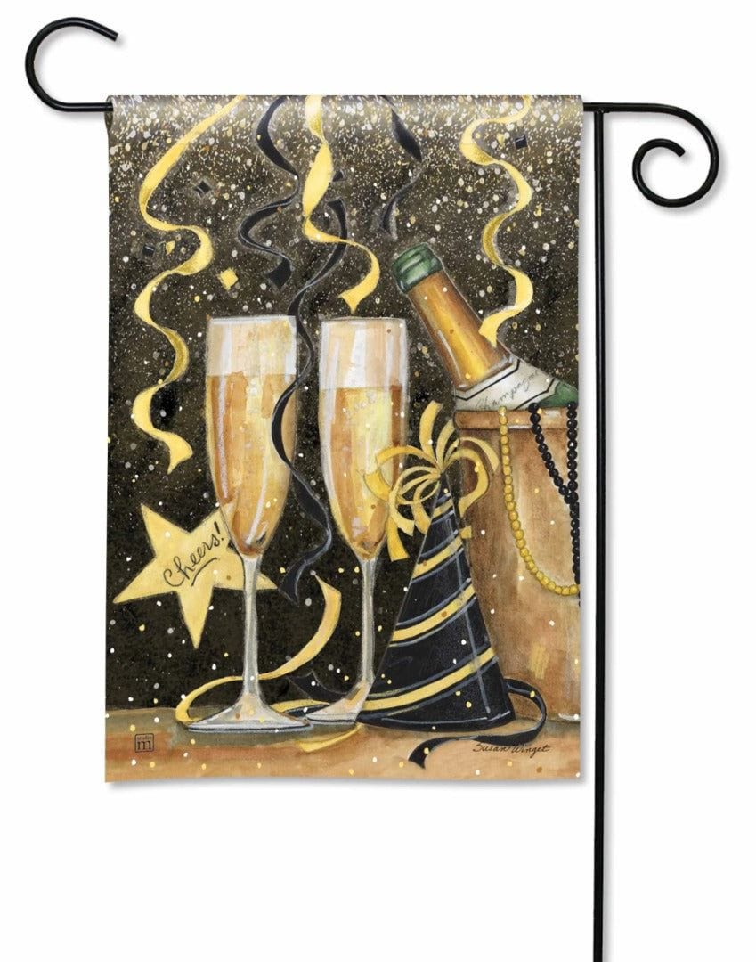 New Year's Eve Garden Flag Susan Winget heartlandflags