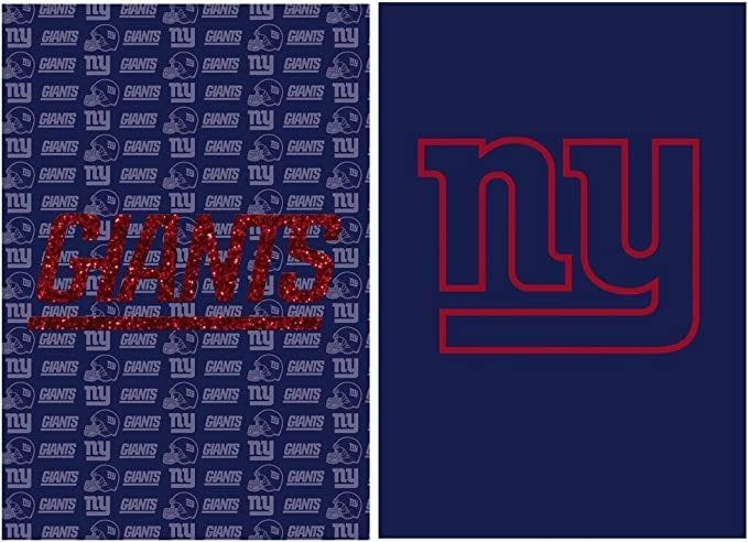 New York Giants Garden Flag 2 Sided Glitter Football heartlandflags