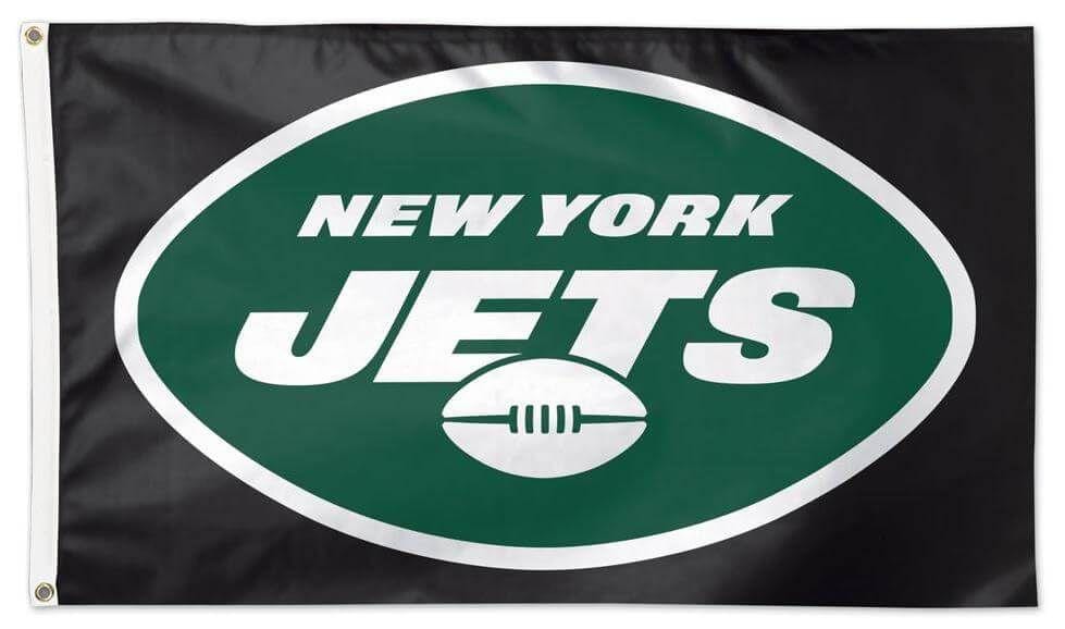 New York Jets Flag 3x5 Logo Black heartlandflags