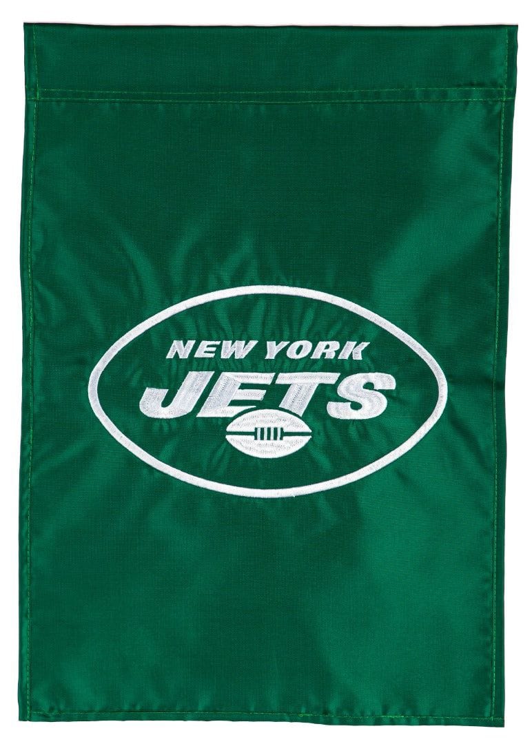 New York Jets Garden Flag 2 Sided Applique Logo heartlandflags