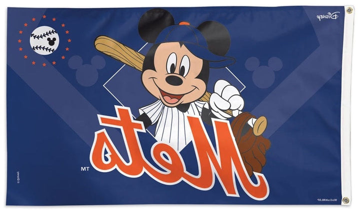 New York Mets Flag 3x5 Mickey Mouse Disney heartlandflags