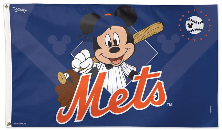 New York Mets Flag 3x5 Mickey Mouse Disney heartlandflags