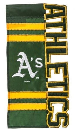 Oakland Athletics Garden Flag 3D Sculpted Logo heartlandflags