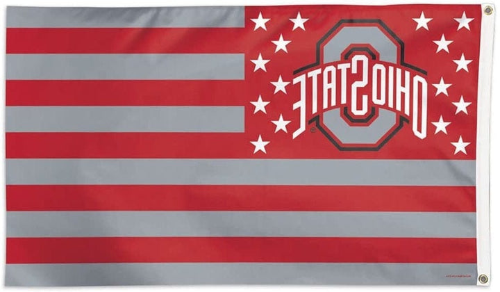 Ohio State Buckeyes Flag 3x5 Americana Stars Stripes heartlandflags