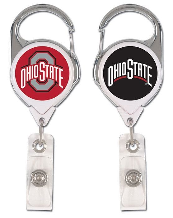 Ohio State Buckeyes Reel 2 Sided Retractable Black Red heartlandflags