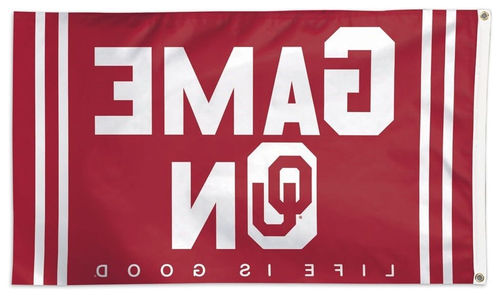 Oklahoma Sooners Flag 3x5 Game On Life Is Good heartlandflags