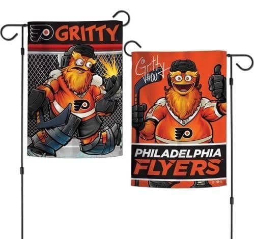 Philadelphia Flyers Garden Flag 2 Sided Gritty Mascot heartlandflags