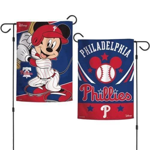 Philadelphia Phillies Garden Flag 2 Sided Mickey Mouse heartlandflags