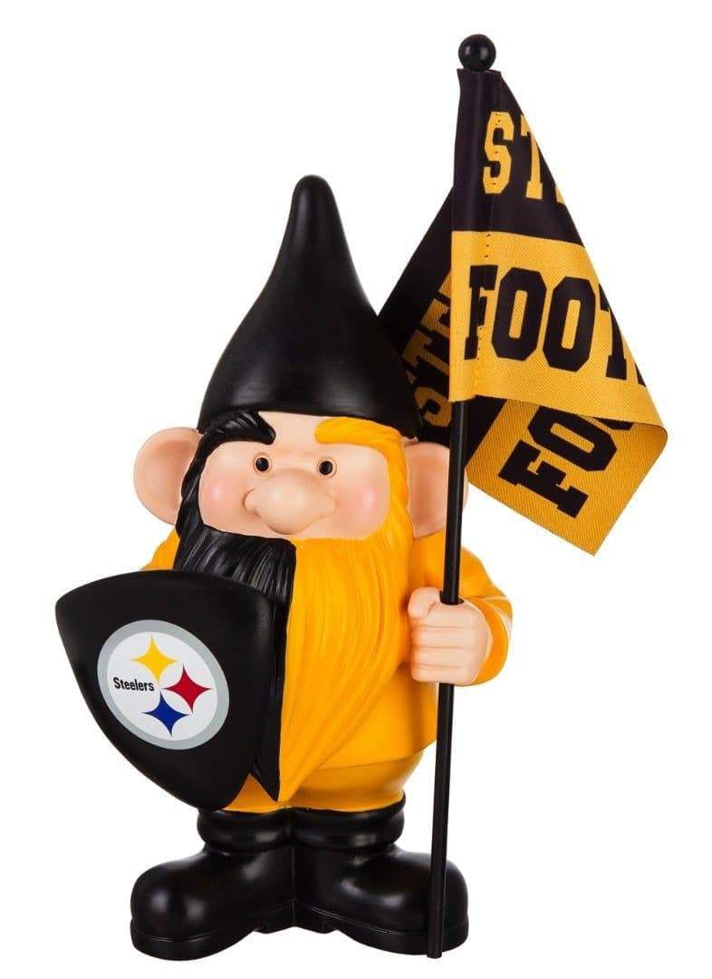 Pittsburgh Steelers Gnome with Flag Steel City Football heartlandflags