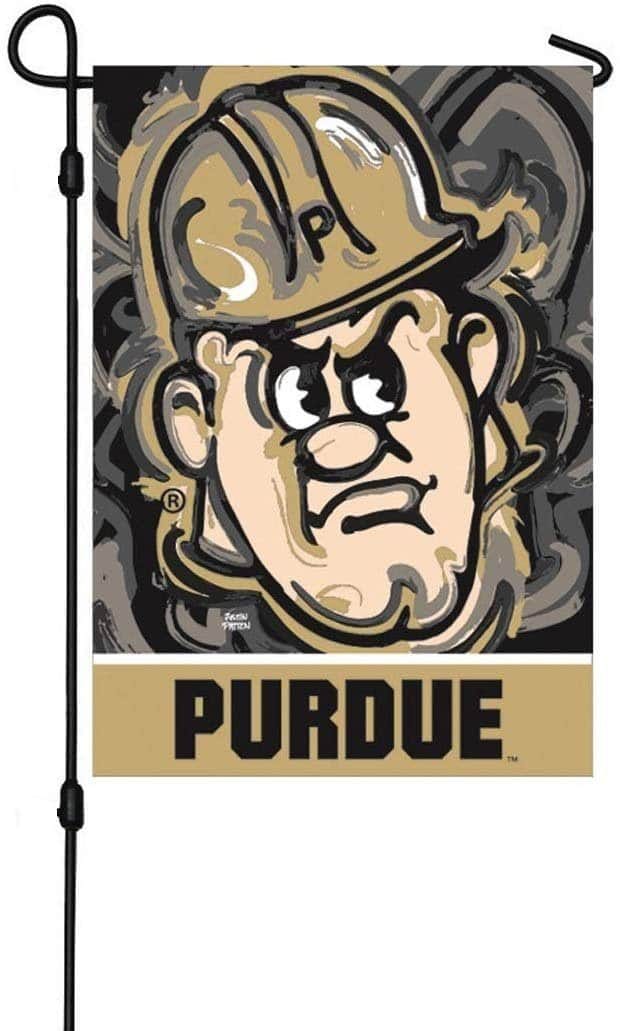 Purdue Boilermakers Garden Flag 2 Sided Justin Patten heartlandflags