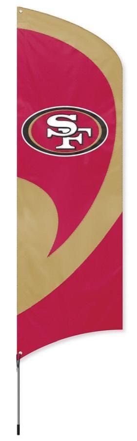 San Francisco 49ers Flag Tall Team Feather with Flagpole heartlandflags