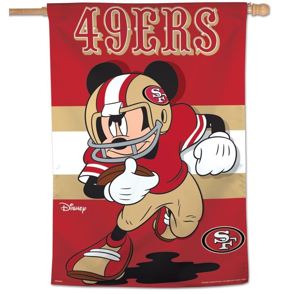 San Francisco 49ers Mickey Mouse Banner Football Flag heartlandflags