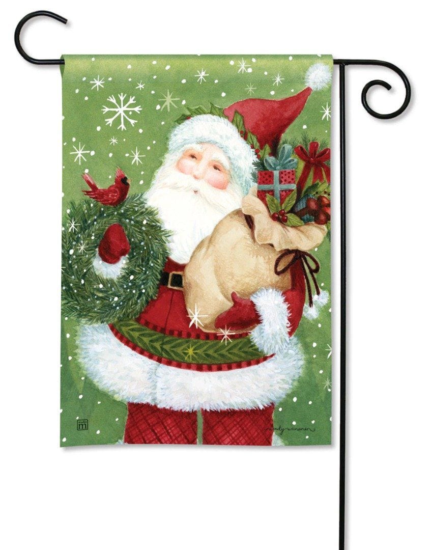 Santa Claus Garden Flag 2 Sided Christmas heartlandflags