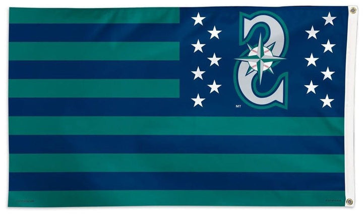 Seattle Mariners Flag 3x5 Americana Stars Stripes heartlandflags