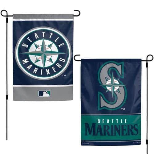 Seattle Mariners Garden Flag 2 Sided Logo heartlandflags